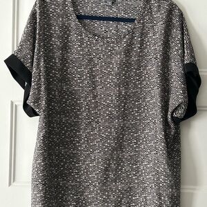 Vince Monochrome Short Sleeve Top